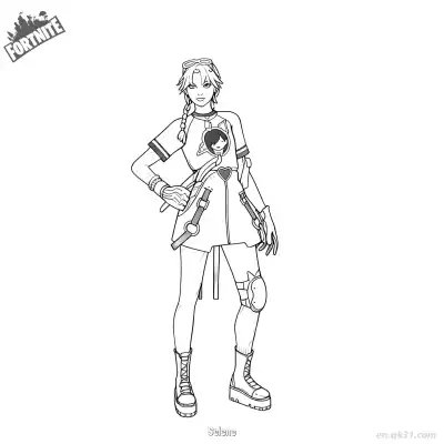 Free printable Selene 01 Coloring Page - Free PDF Printable Fortnite Coloring Sheets coloring page